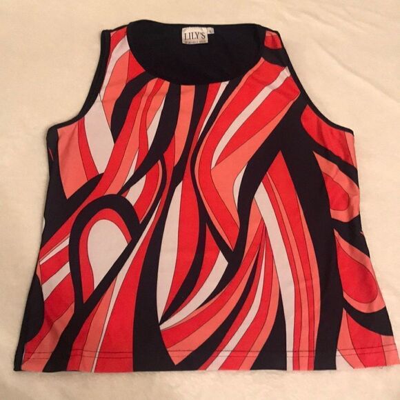 Lily's of Beverly Hills Geometric Print Tank - LG - Picture 1 of 5